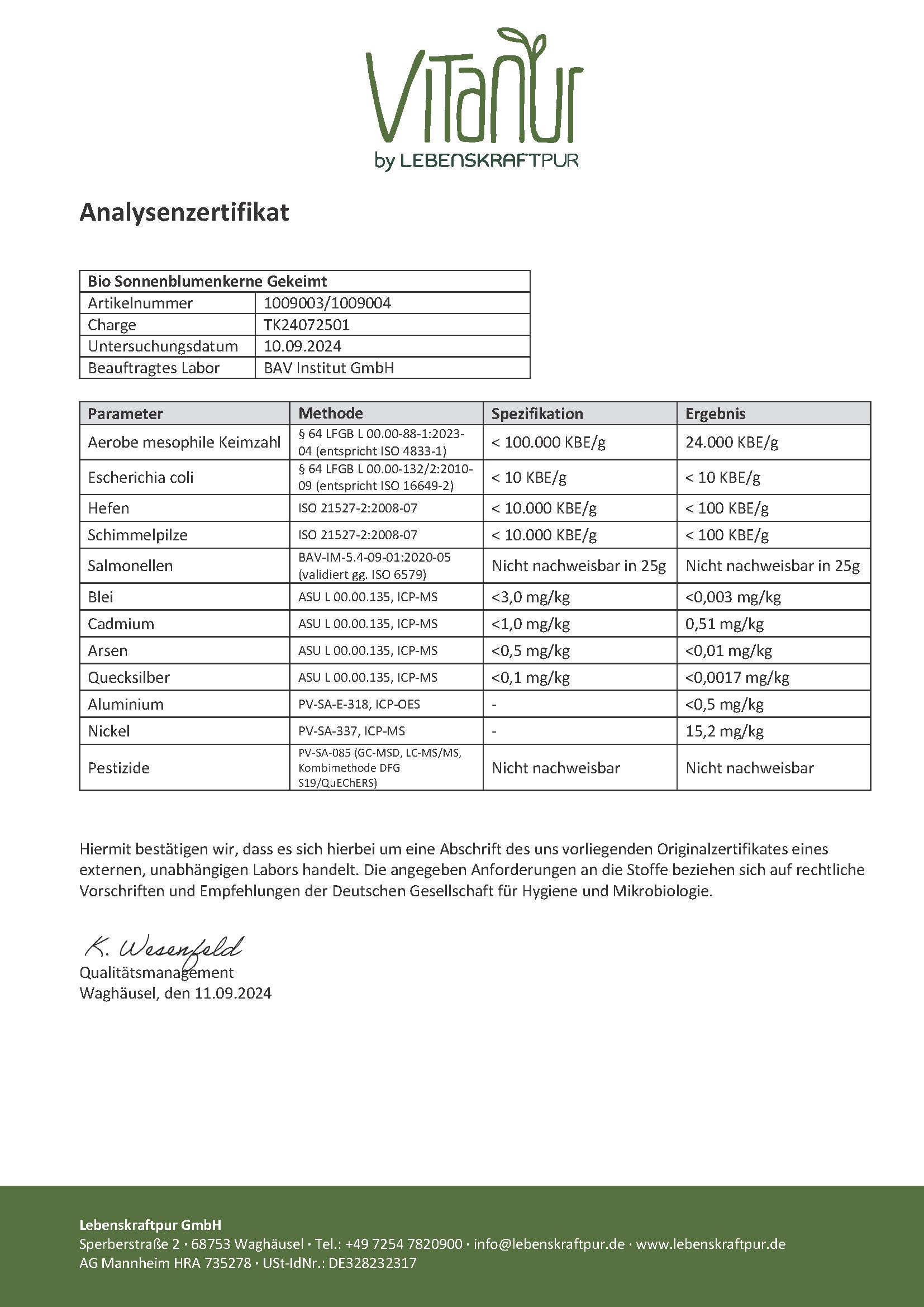 Produktbild Bio Sonnenblumenkerne Gekeimt