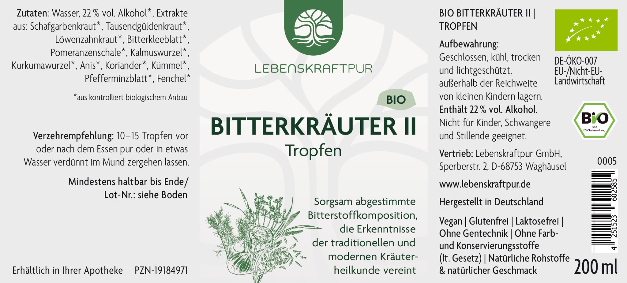 Bio Bitterkräuter II Tropfen