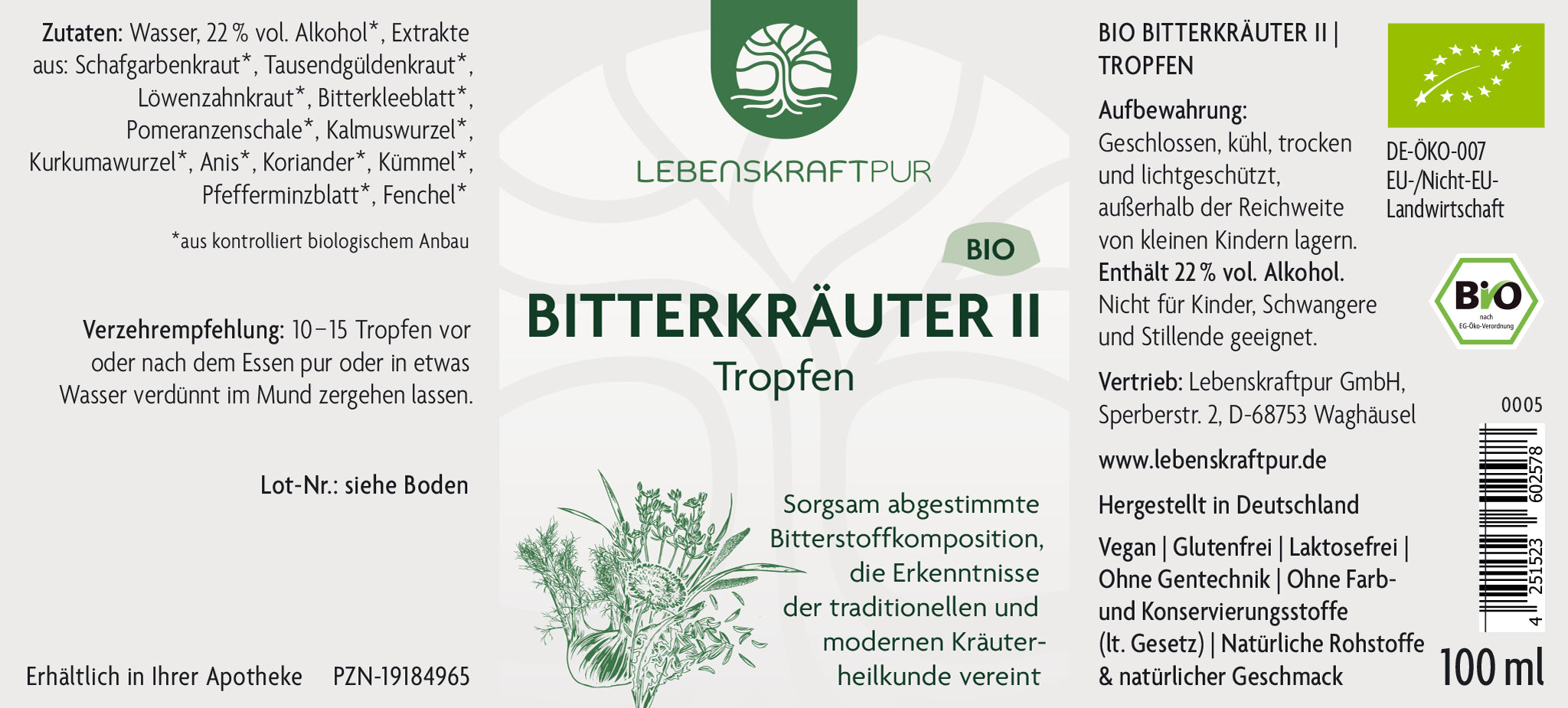 Bio Bitterkräuter II Tropfen