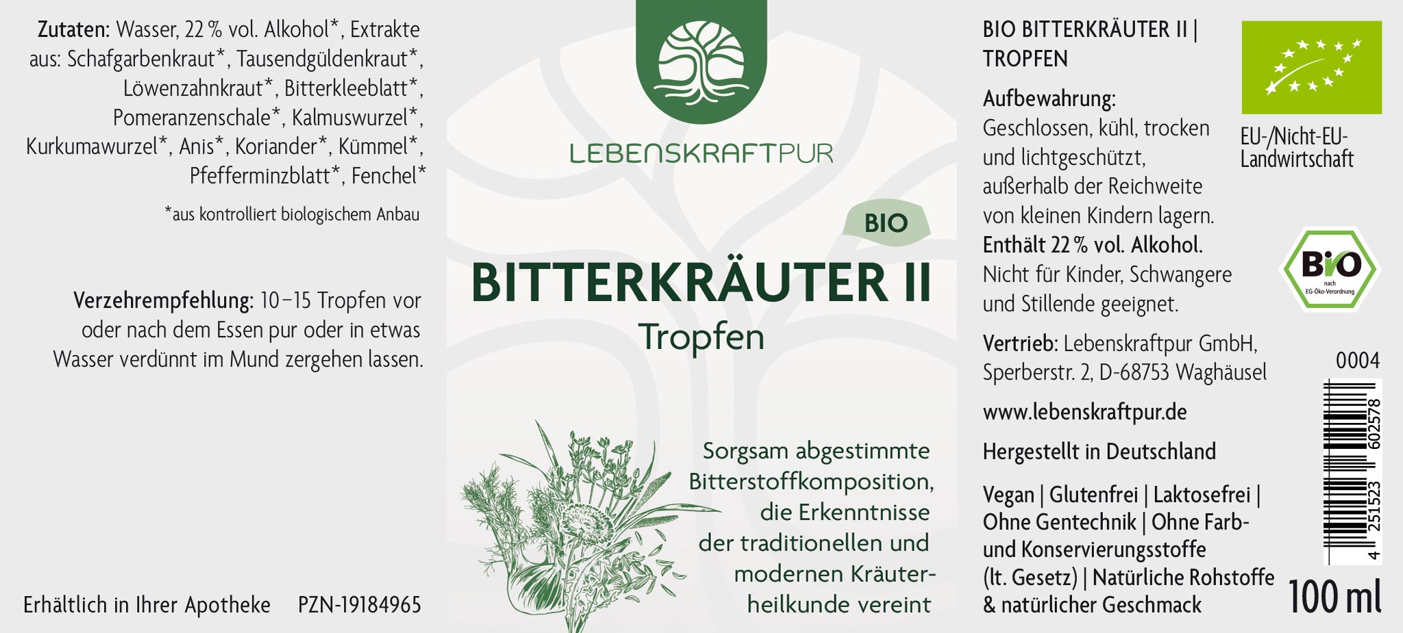 Bio Bitterkräuter II Tropfen