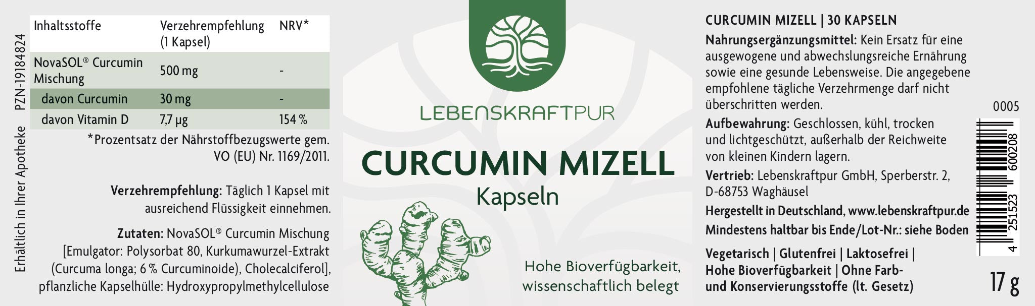 Curcumin Mizell Kapseln