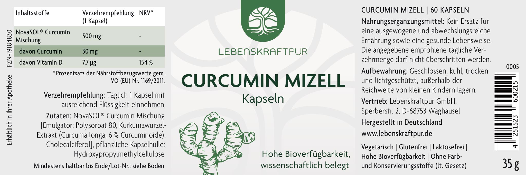 Curcumin Mizell Kapseln