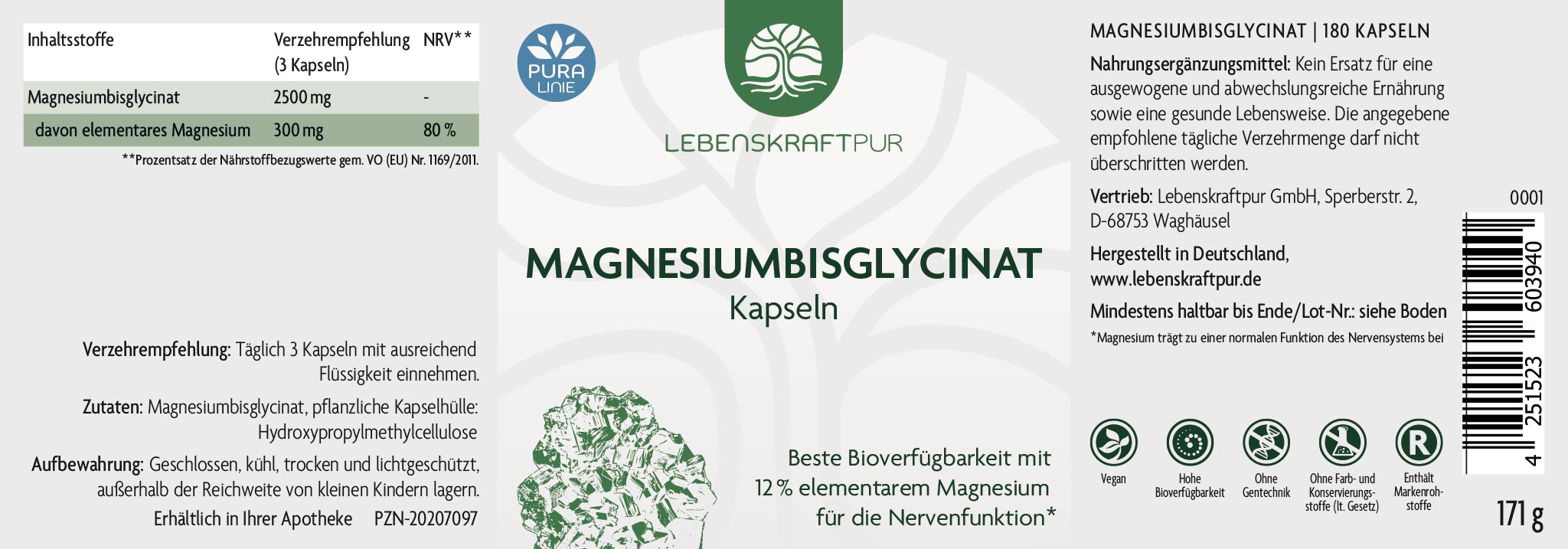 Magnesiumbisglycinat Kapseln