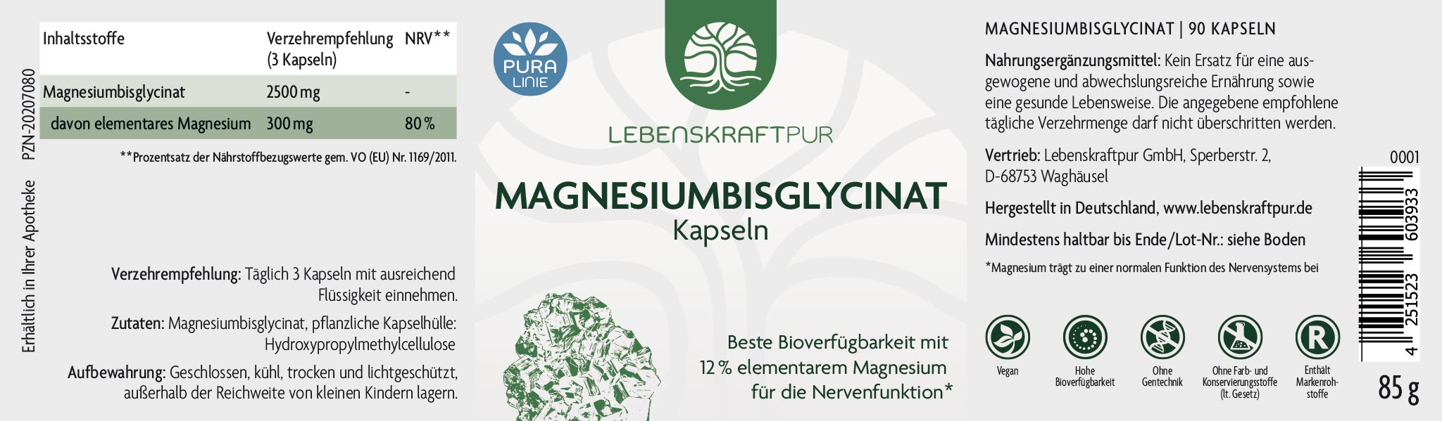 Magnesiumbisglycinat Kapseln