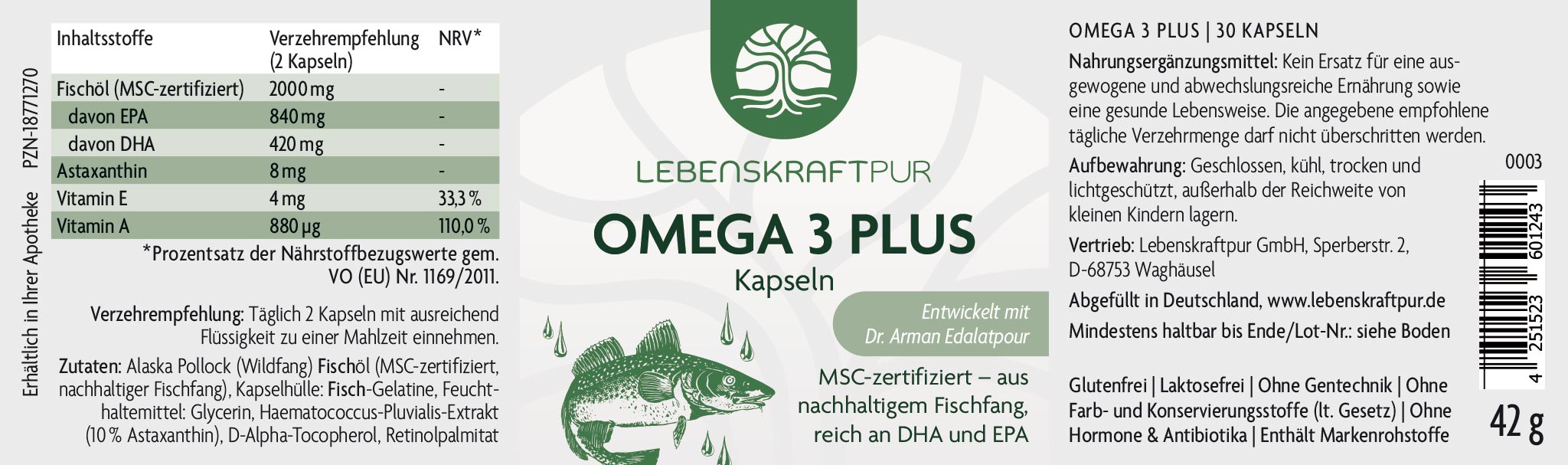 Produktbild Omega 3 Plus Kapseln