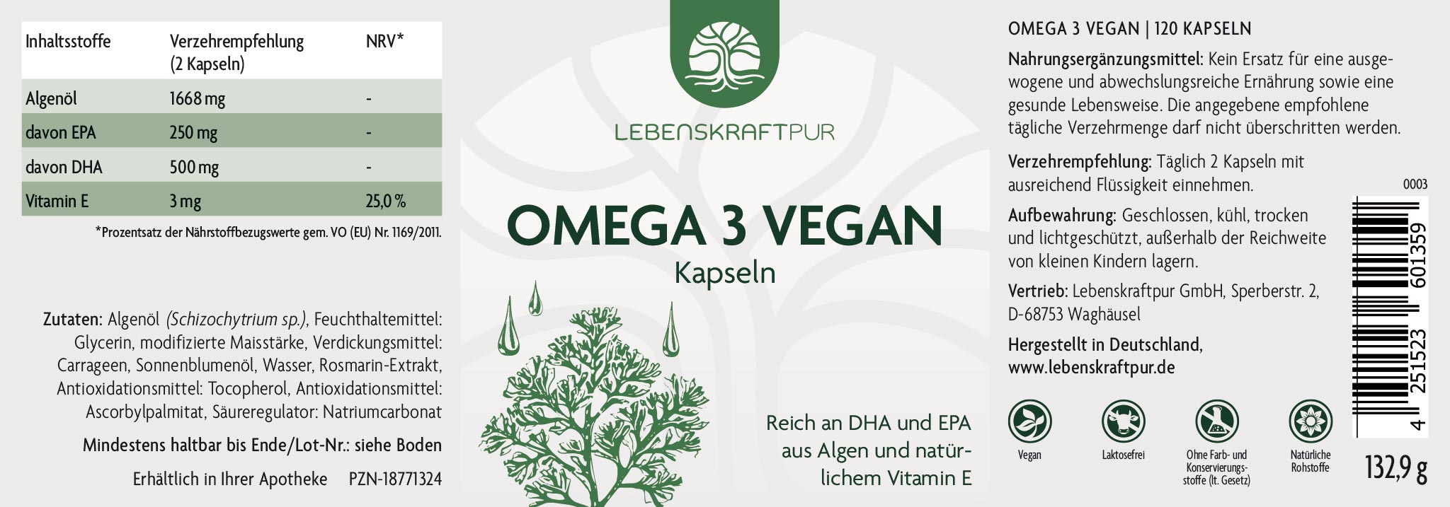 Produktbild Omega 3 Vegan Kapseln