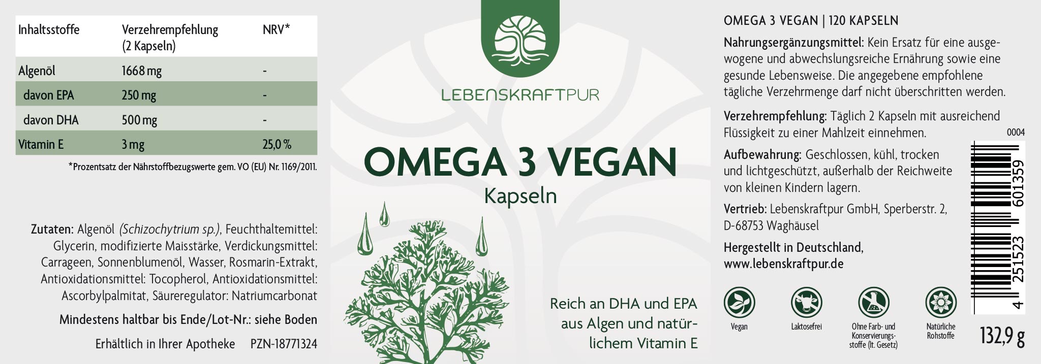 Produktbild Omega 3 Vegan Kapseln