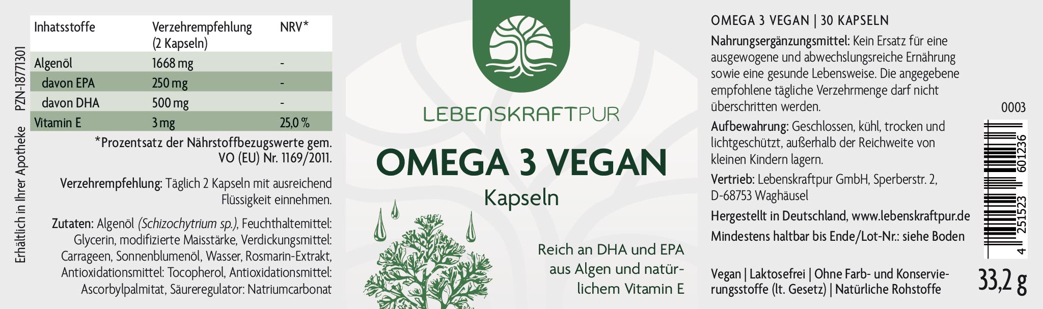 Produktbild Omega 3 Vegan Kapseln