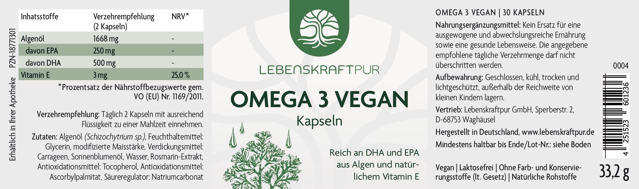 Produktbild Omega 3 Vegan Kapseln