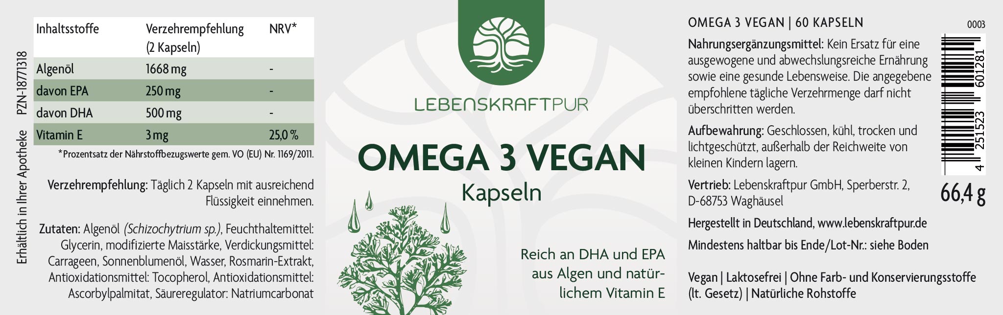 Produktbild Omega 3 Vegan Kapseln
