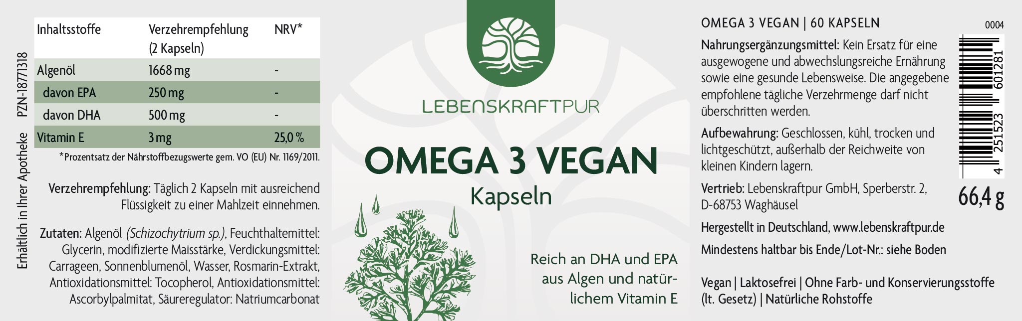 Produktbild Omega 3 Vegan Kapseln