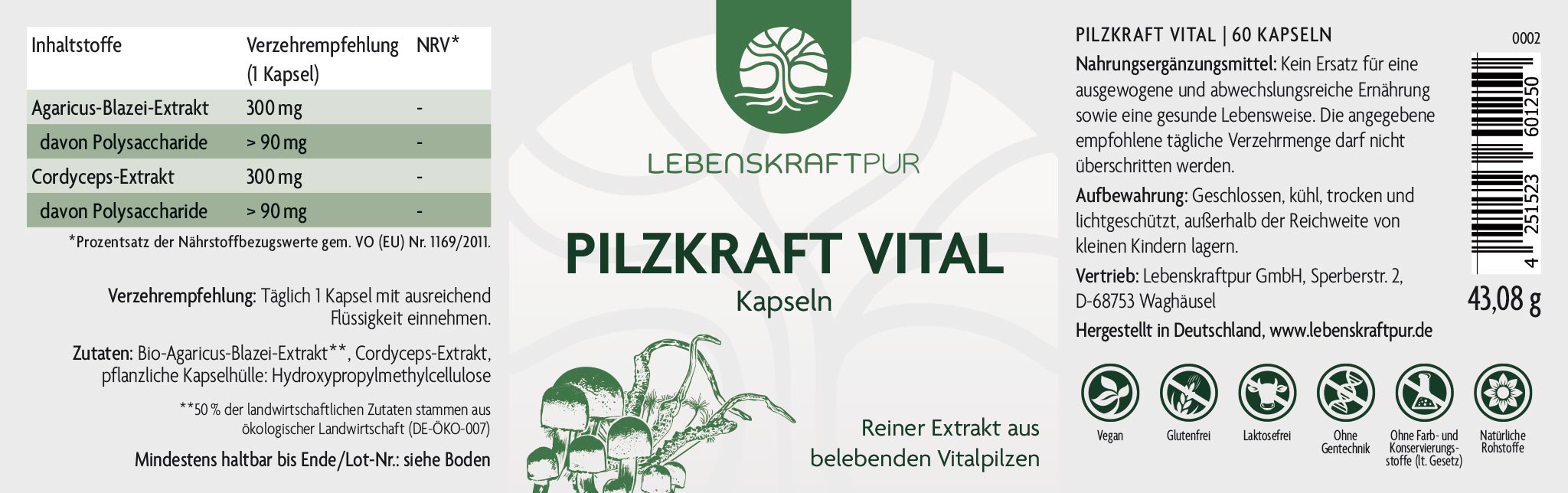 Produktbild Pilzkraft Vital Kapseln