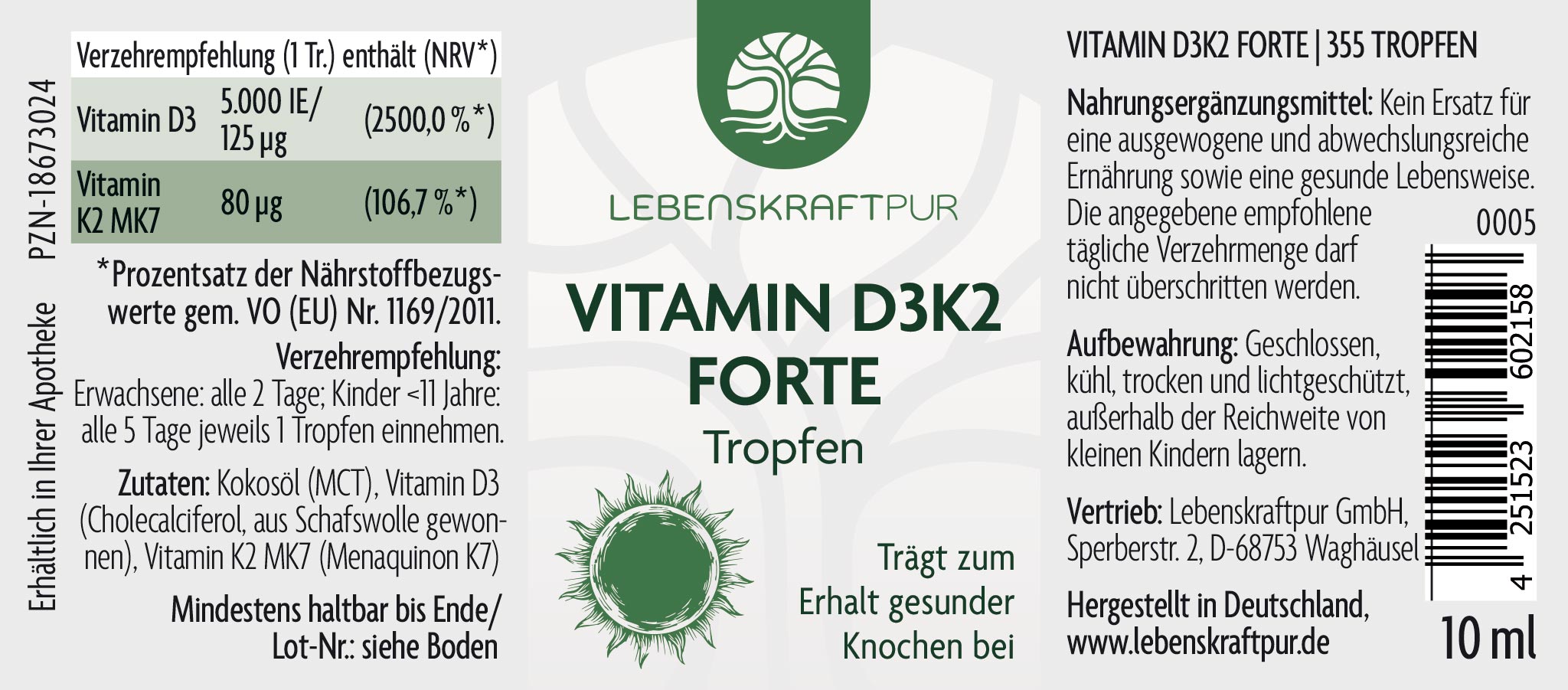 Vitamin D3K2 Forte Tropfen