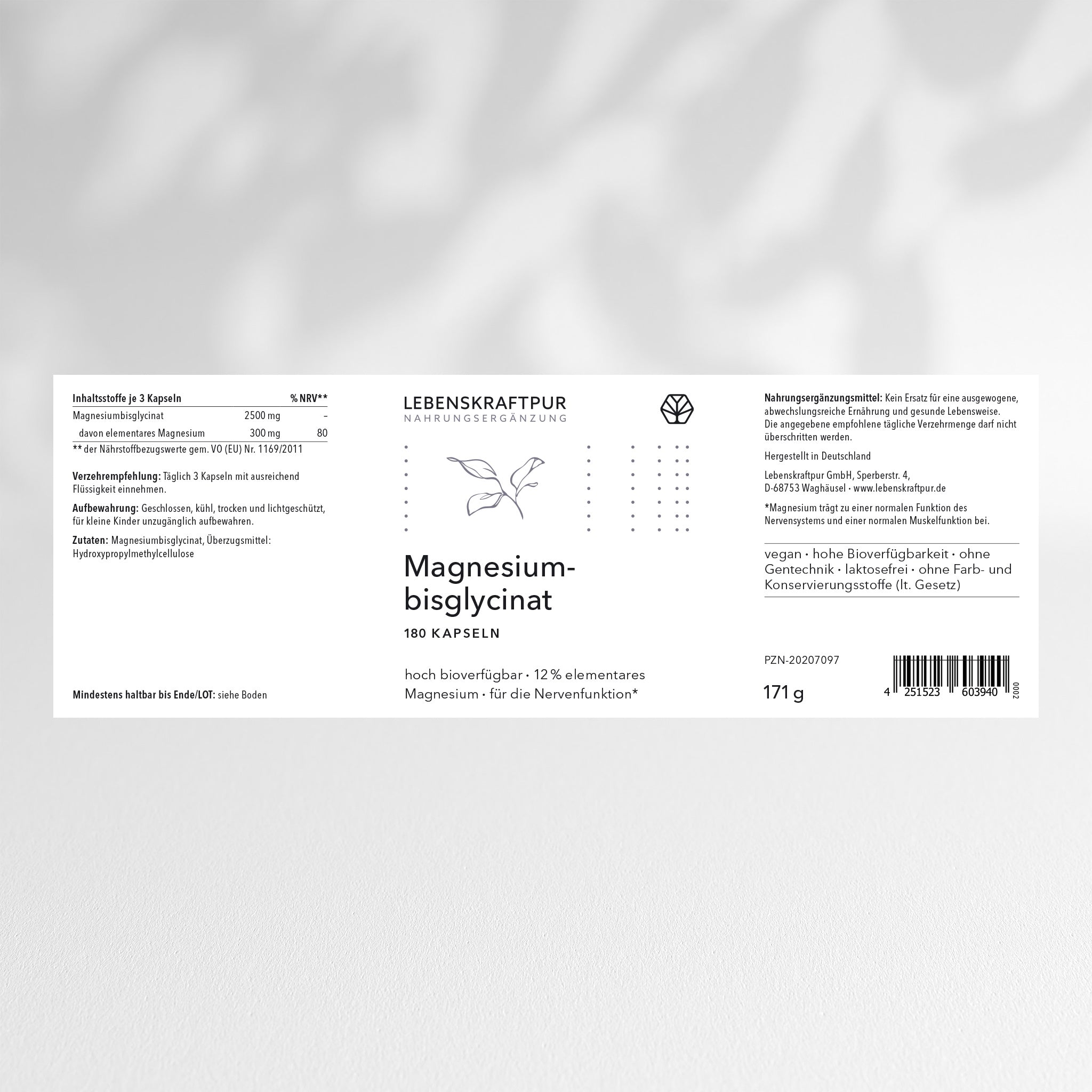 Magnesiumbisglycinat Kapseln