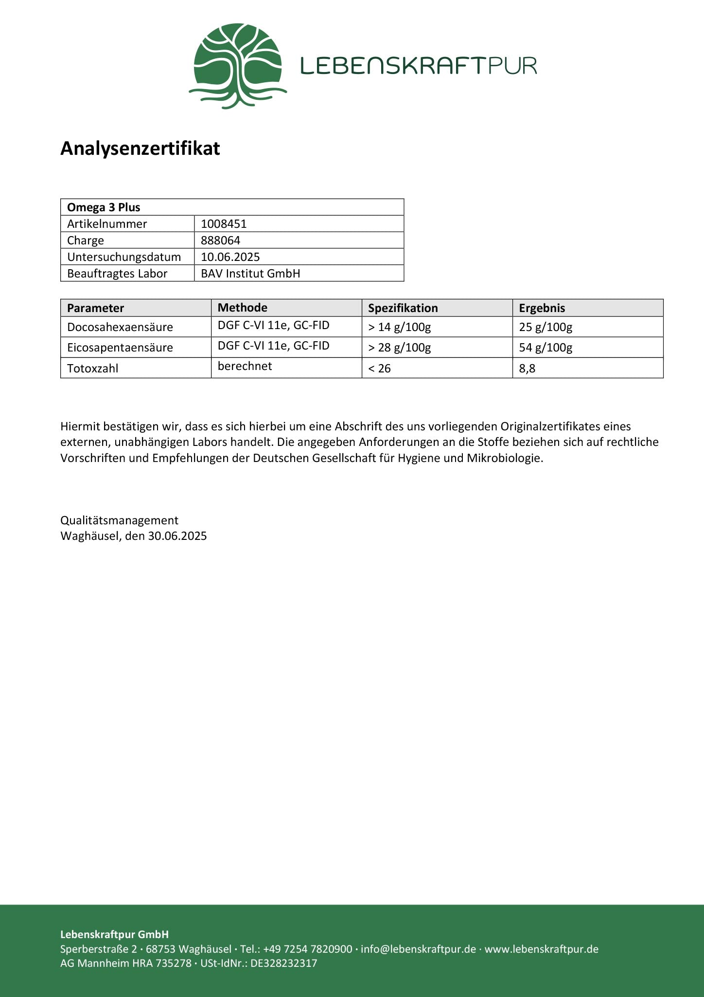 Omega 3 Plus Kapseln
