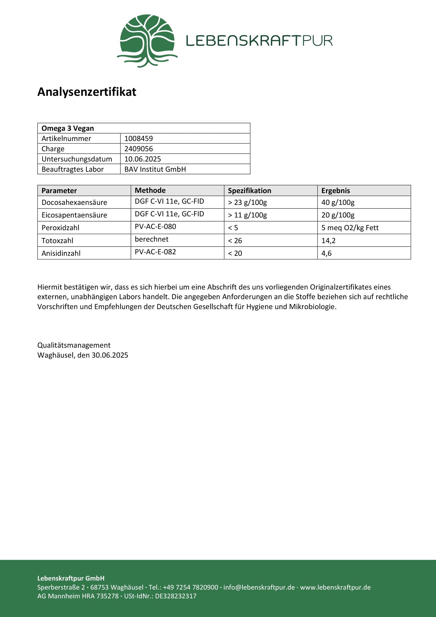 Omega 3 Vegan Kapseln