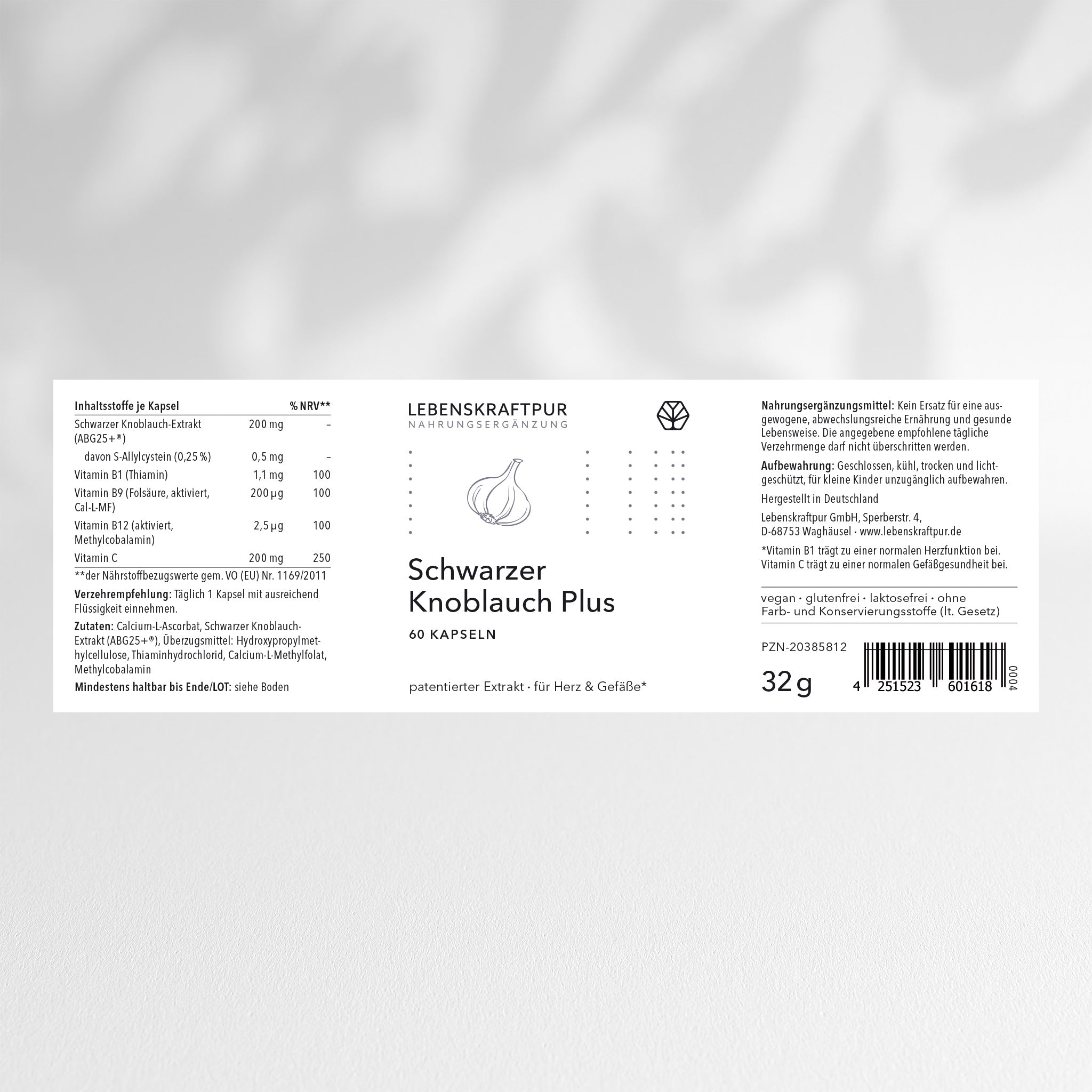 Schwarzer Knoblauch Plus Kapseln