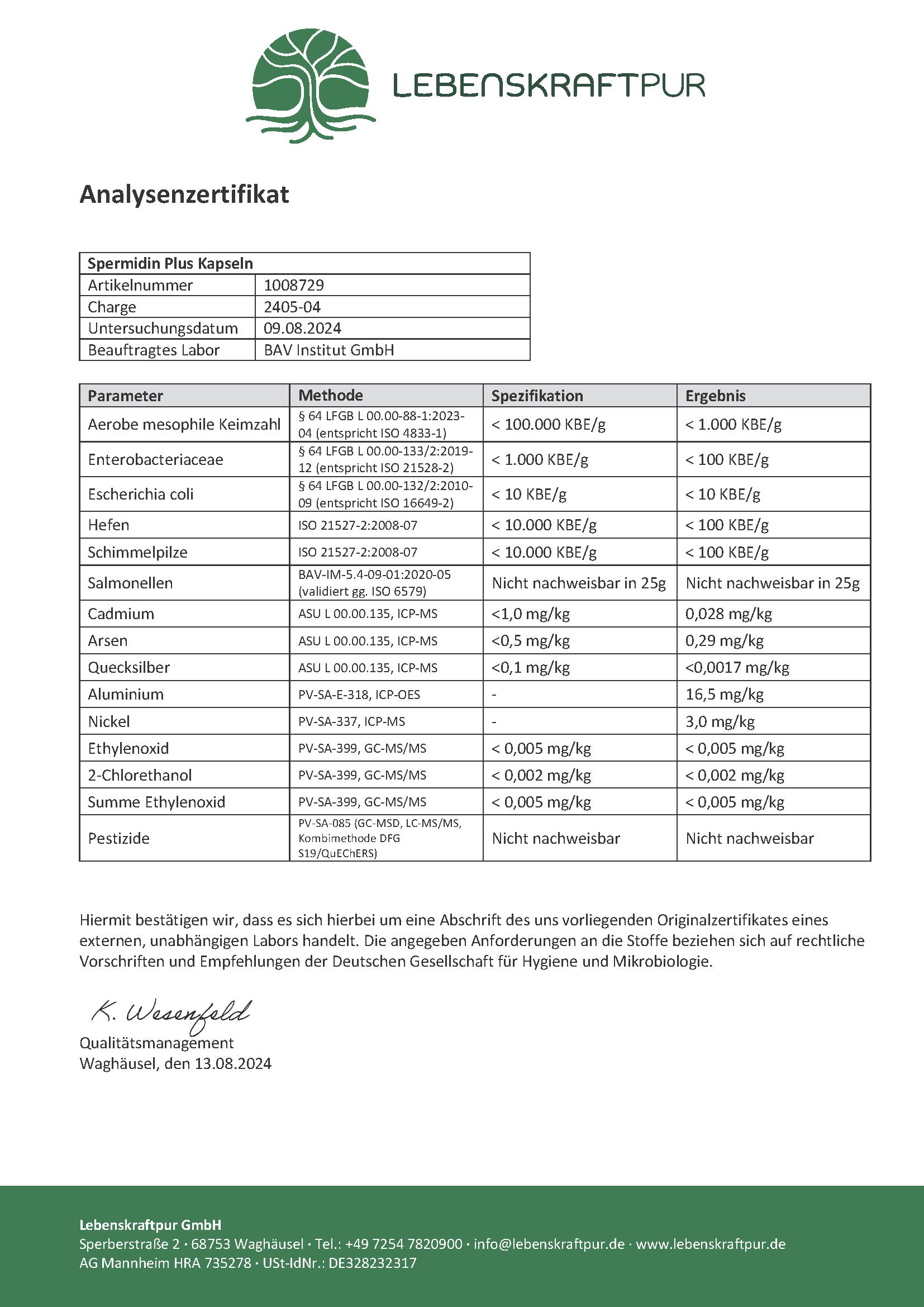 Produktbild Spermidin Plus Kapseln