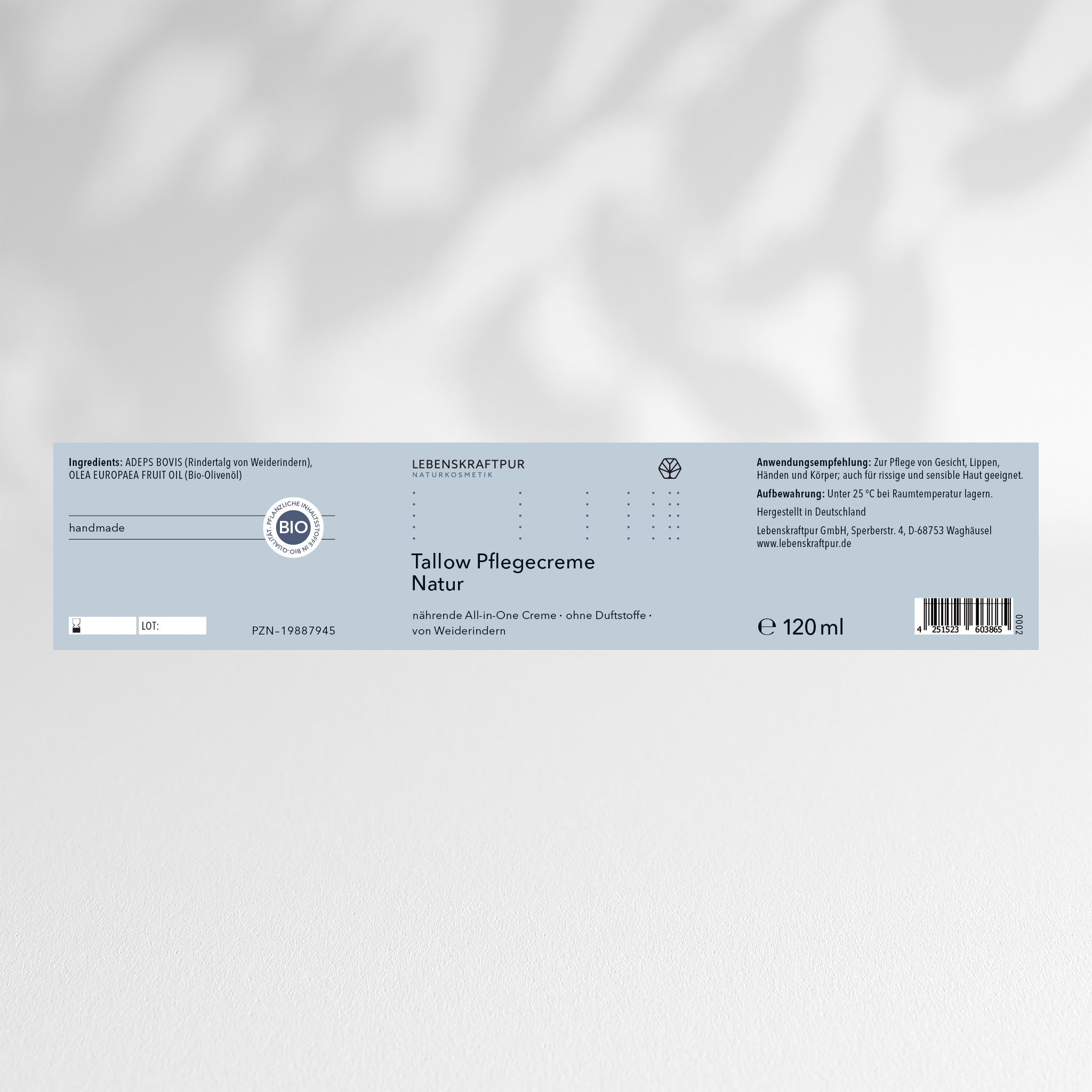 Tallow Pflegecreme Natur