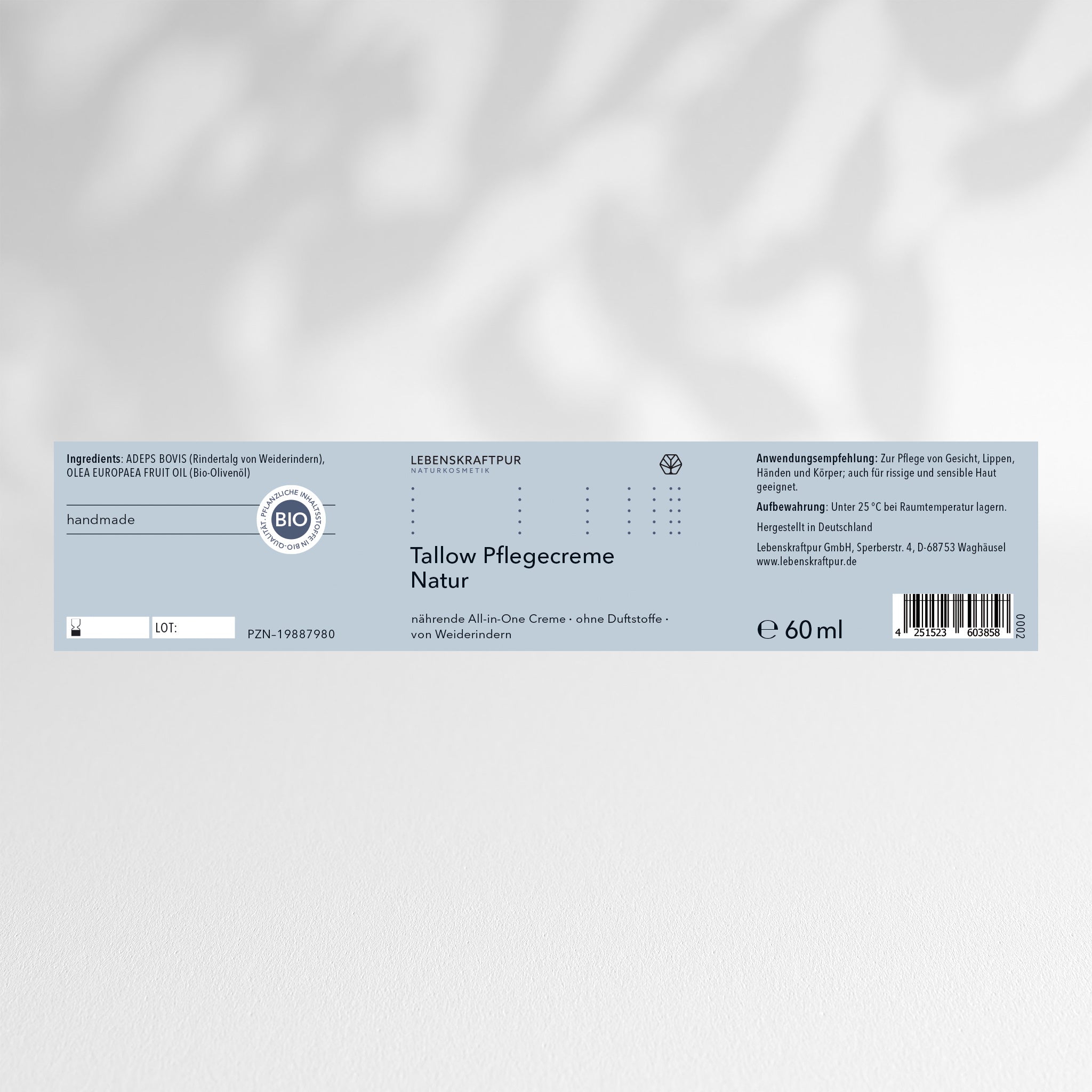 Tallow Pflegecreme Natur