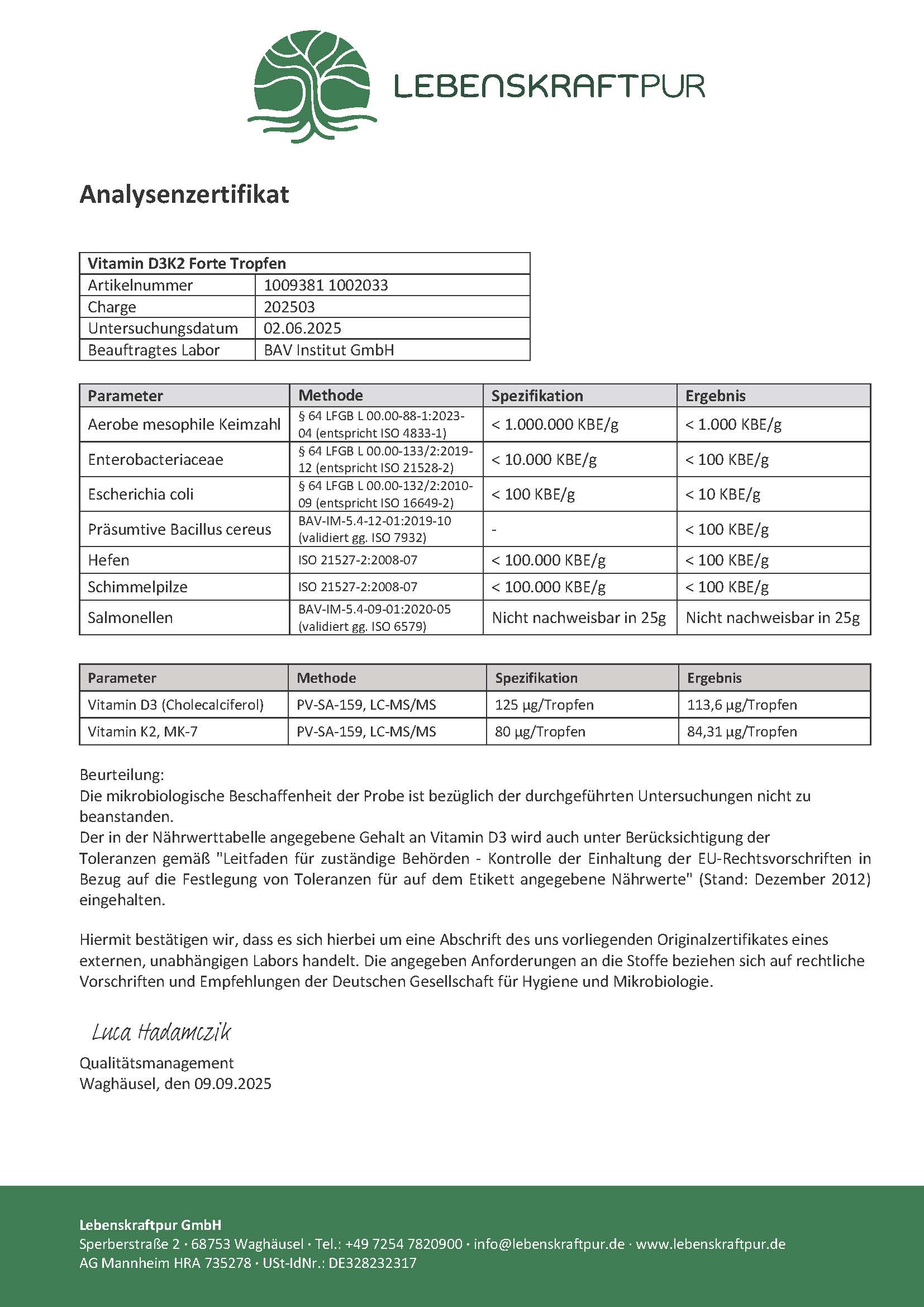Vitamin D3K2 Forte Tropfen